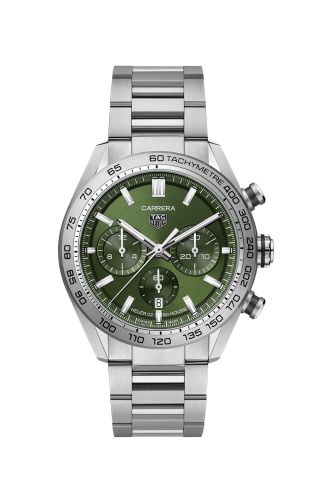 TAG Heuer Carrera Calibre Heuer 02 44 Stainless Steel / Green